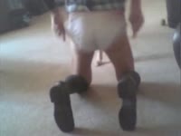 School girl removes panties for dog